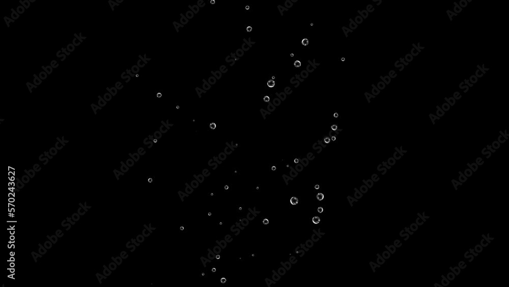 Slow rising air bubbles. Underwater bubbles animation. Overlay. Black background. 25fps Slow rising air bubbles. Underwater bubbles animation. Overlay. Black background. 25fps