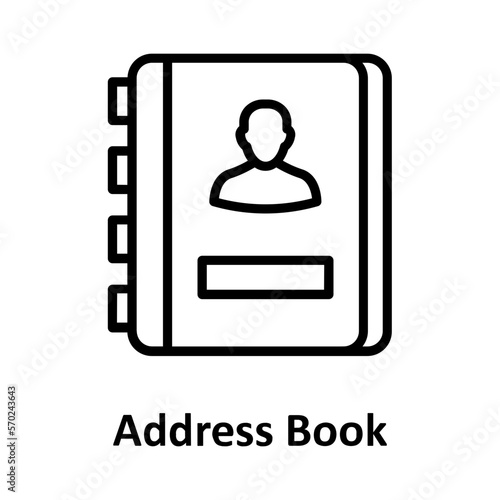 Account book, address book Vector Icon Fully Editable