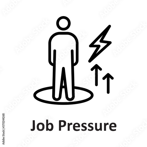 Job pressure, job stress Vector Icon which can easily modify or edit