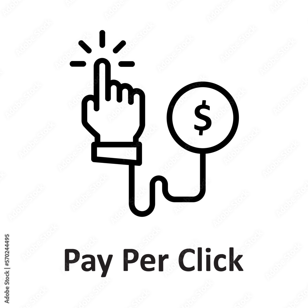 Obraz premium Business, cost per click Vector Icon which can easily modify or edit
