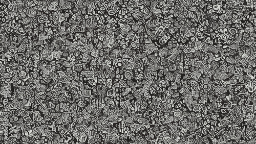 Elegant monochrome abstract 8bit wall with mix pattern