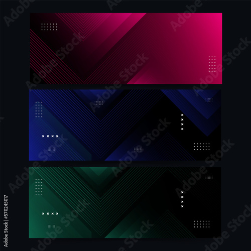 background banners. full color, gradation, collection set, suitable for your business. vectors eps 10