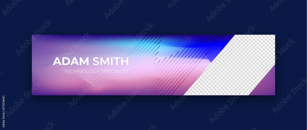 LinkedIn Cover Design with futuristic technological lines. soft light color on dark blue-gray background. 