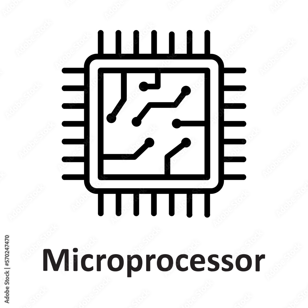 Cpu chip, hardware Vector Icon
Cpu chip, hardware Vector Icon