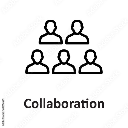 Collaboration, group Vector Icon

