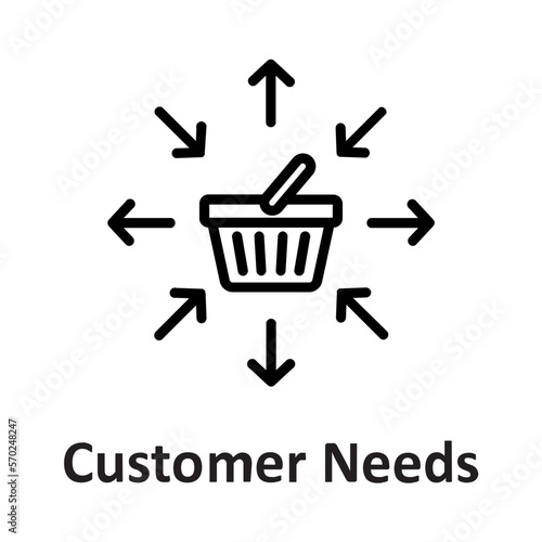 Customer needs, product Vector Icon

