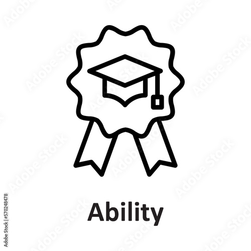 Ability, badge Vector Icon
