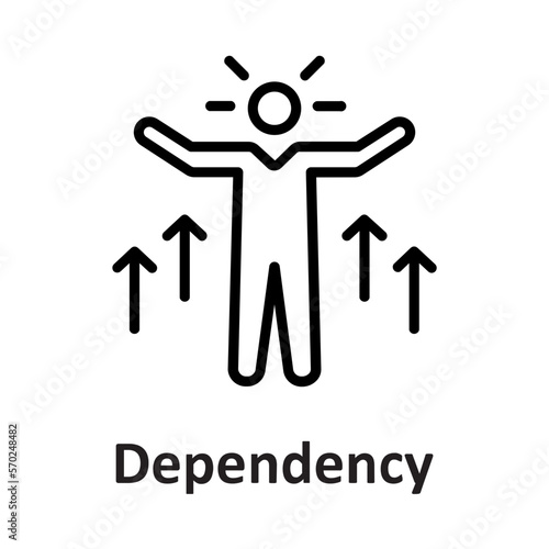 Dependency, esteem Vector Icon

