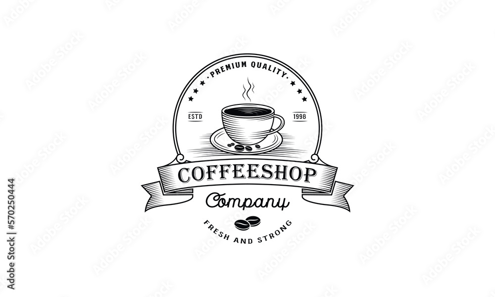 Coffee logo, vintage coffee logo, coffee shop logo, cafe logo, hot ...