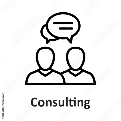 Chat bubble, consulting Vector Icon

