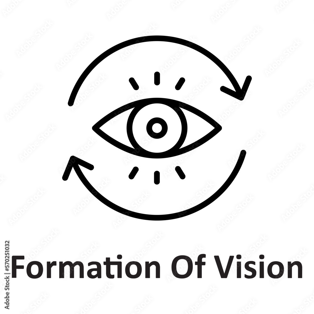 Fototapeta premium Formation of vision, observation Vector Icon