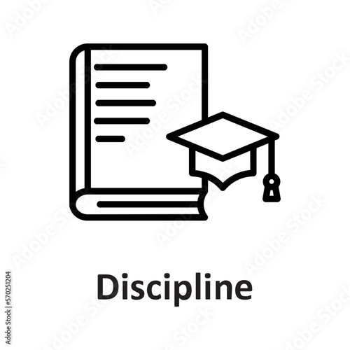 Degree cap, discipline Vector Icon

