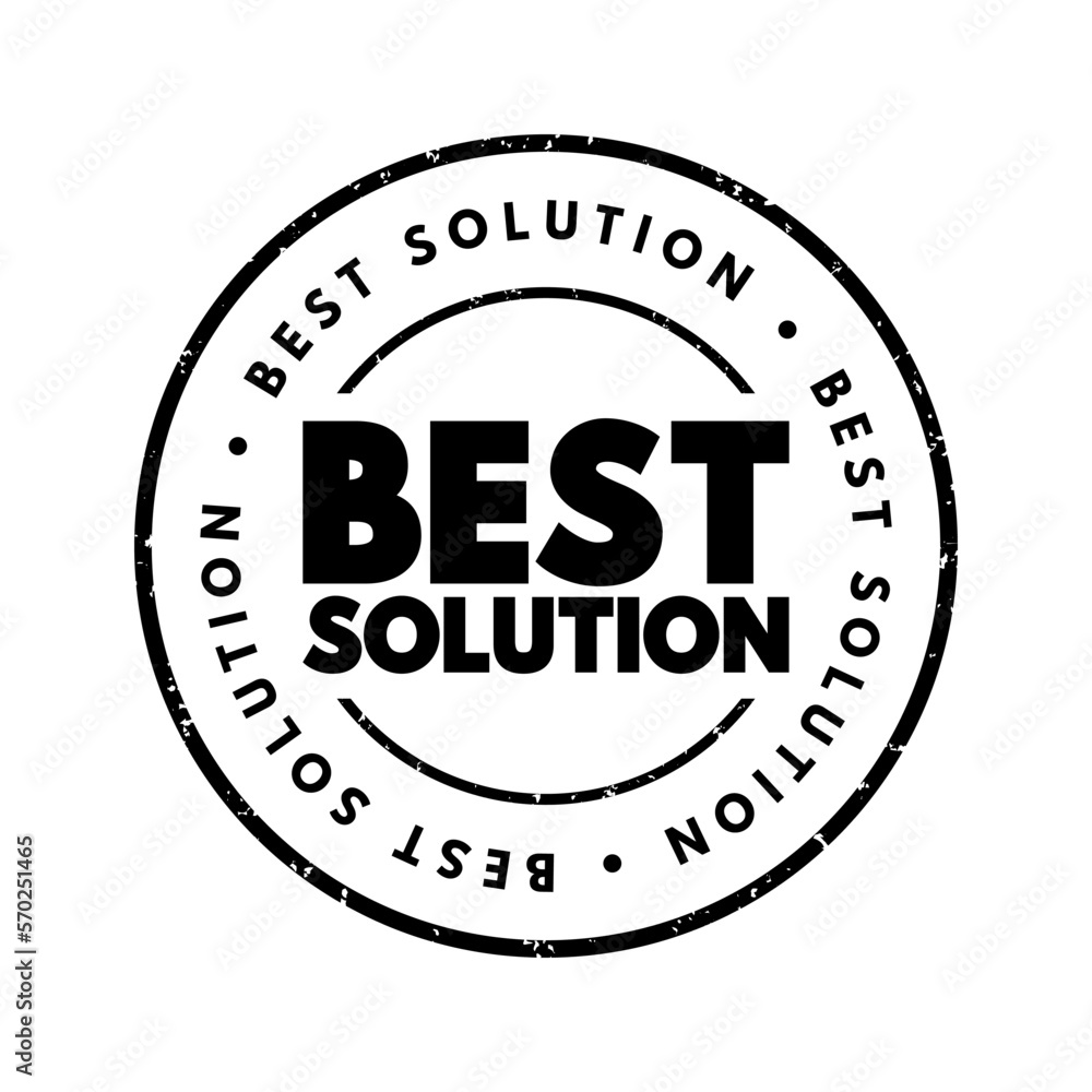 Best Solution text stamp, concept background