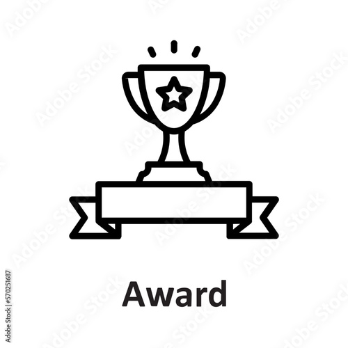 Award, mastery Vector Icon

