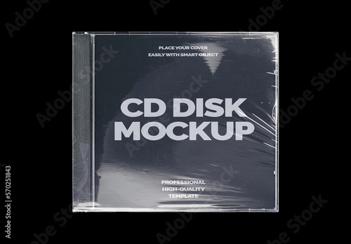 CD Disc Cover Case ROM Data Mockup Template