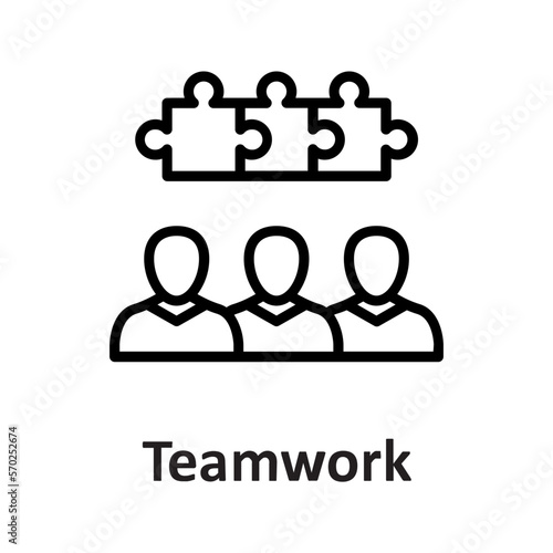Jigsaw, project teams Vector Icon

