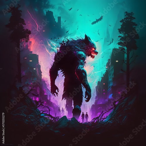 A Werewolf Entering a Town