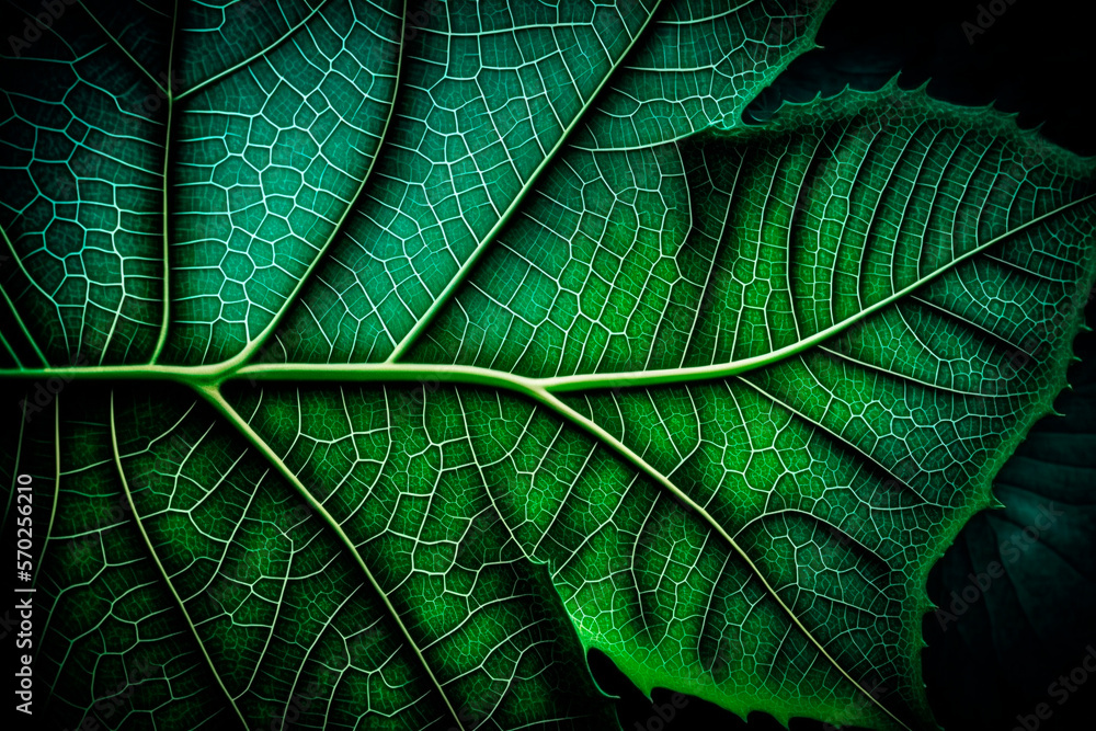 Obraz premium background texture green leaf structure macro