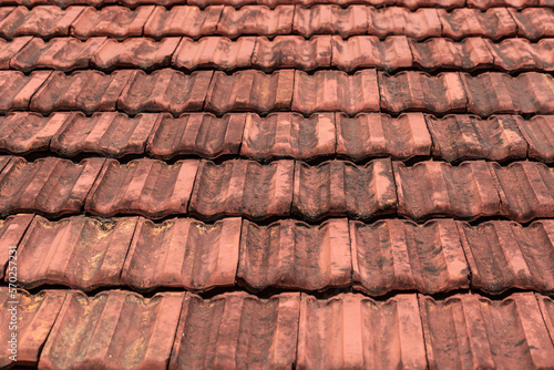 red roof tiles background