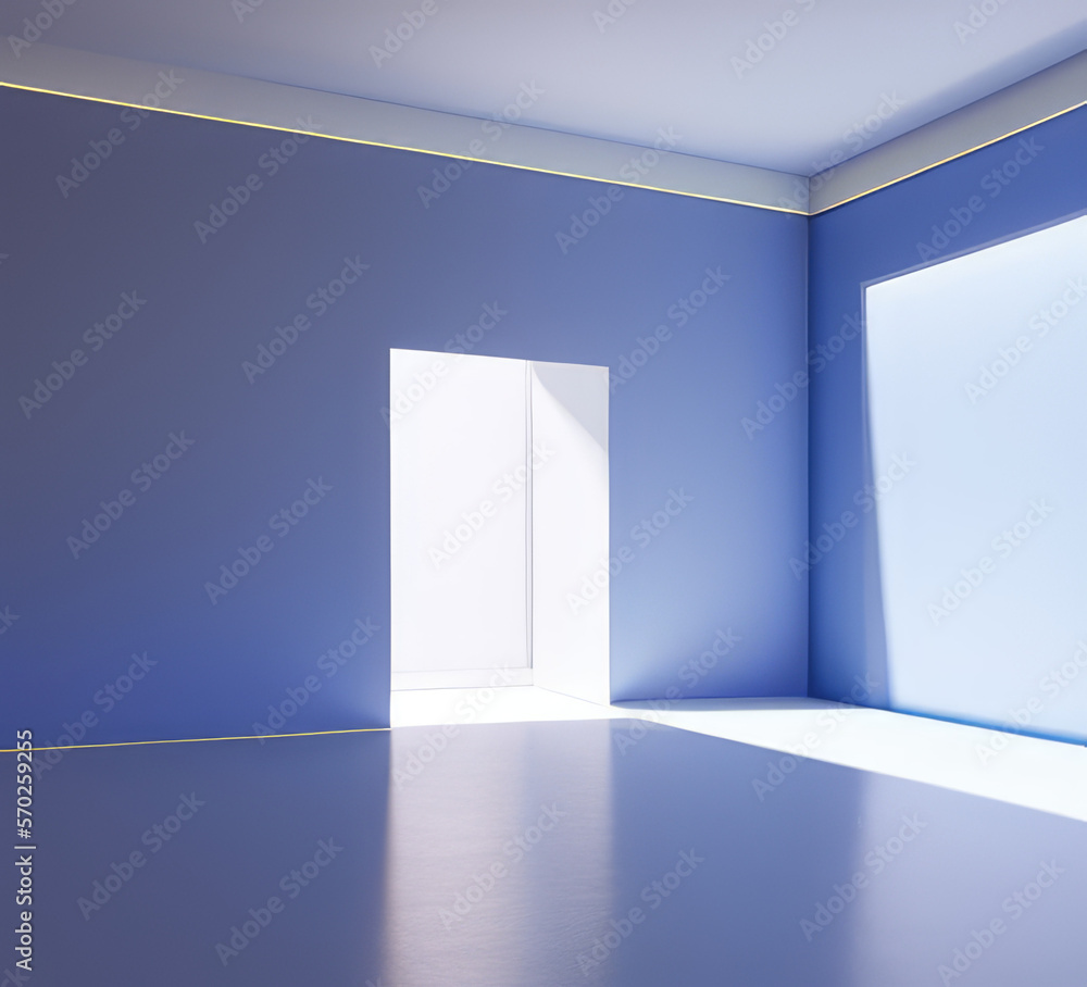 Pastel colored minimal style empty room background. Ai generated art. Pastel colored minimal style empty room background. Ai generated art.