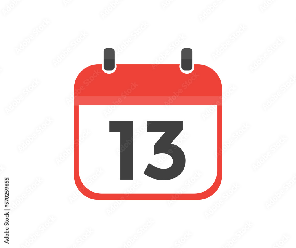Simple calendar with date 13 day thirteen logo design. Calendar icon flat day 13. Reminder symbol. Event schedule date. Meeting appointment time vector design and illustration.
Simple calendar with date 13 day thirteen logo design. Calendar icon flat day 13. Reminder symbol. Event schedule date. Meeting appointment time vector design and illustration.