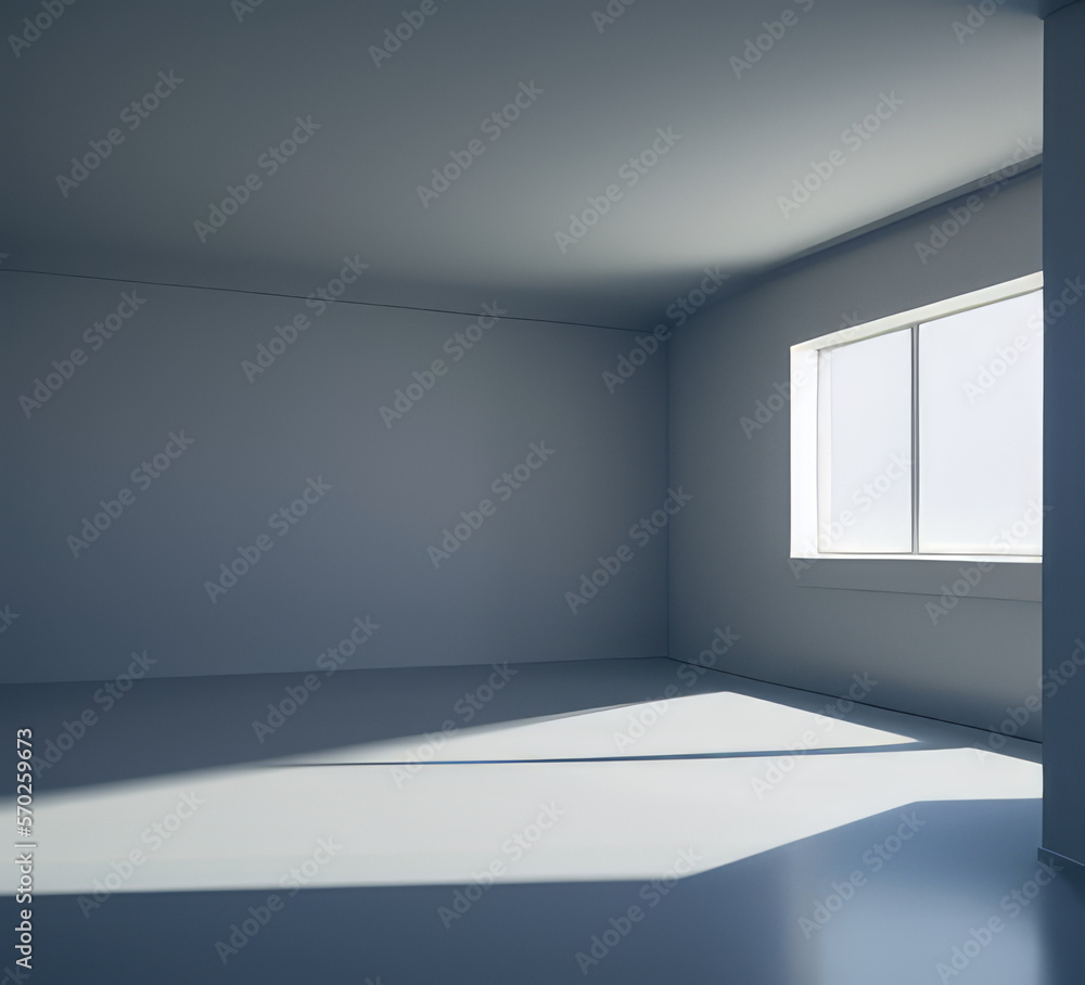 Empty room presentation background with fluorescent led light. Ai generated image. Empty room presentation background with fluorescent led light. Ai generated image.