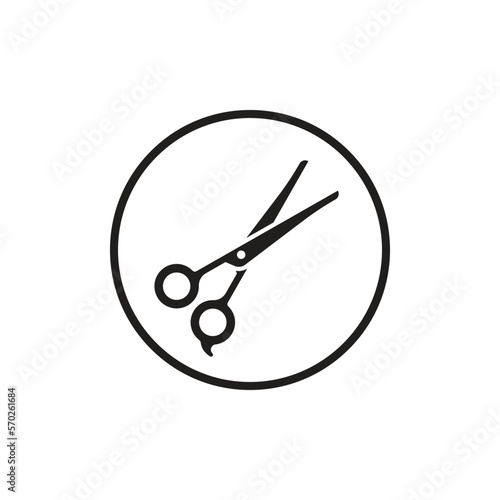scissors silhouette vector logo icon
