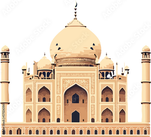 taj mahal vector illustration