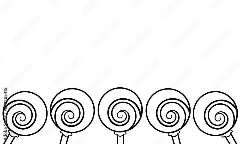 lollipop hand drawn background on white background lollipop hand drawn background on white background