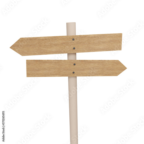 wooden direction sign