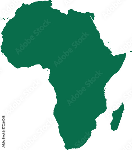 High quality Africa map isolated 