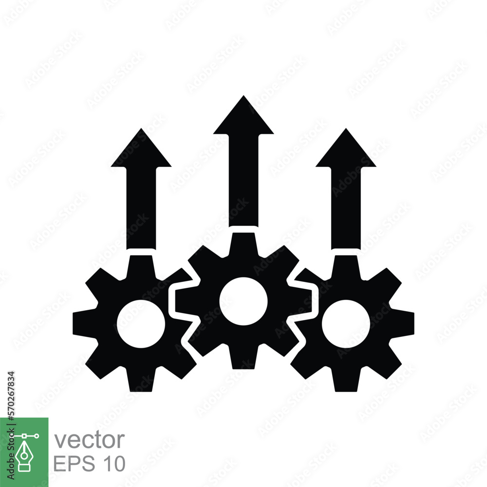 Operational excellence glyph icon. Simple solid style symbol. Optimize technology, innovation, production growth concept. Vector illustration isolated on white background. EPS 10. Operational excellence glyph icon. Simple solid style symbol. Optimize technology, innovation, production growth concept. Vector illustration isolated on white background. EPS 10.