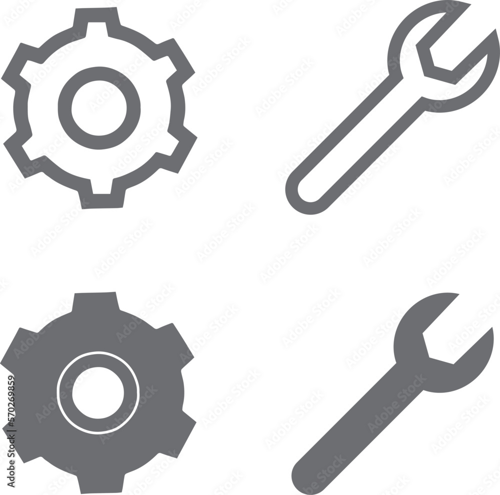 Gear icon Setting icon illustration design for site or app tools icon Gear icon Setting icon illustration design for site or app tools icon