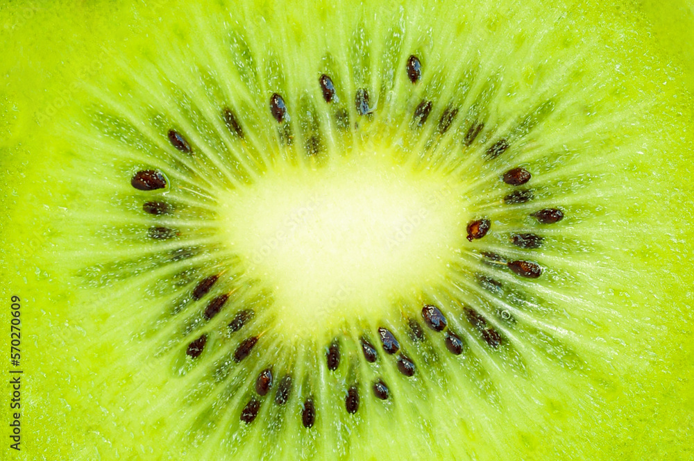 Closeup super macro Kiwi slice, food texture background. Closeup super macro Kiwi slice, food texture background.