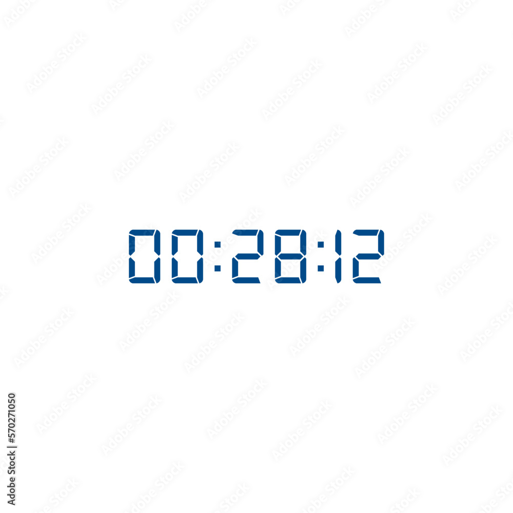 Digital clock icon vector design illustration. Digital clock icon vector design illustration.