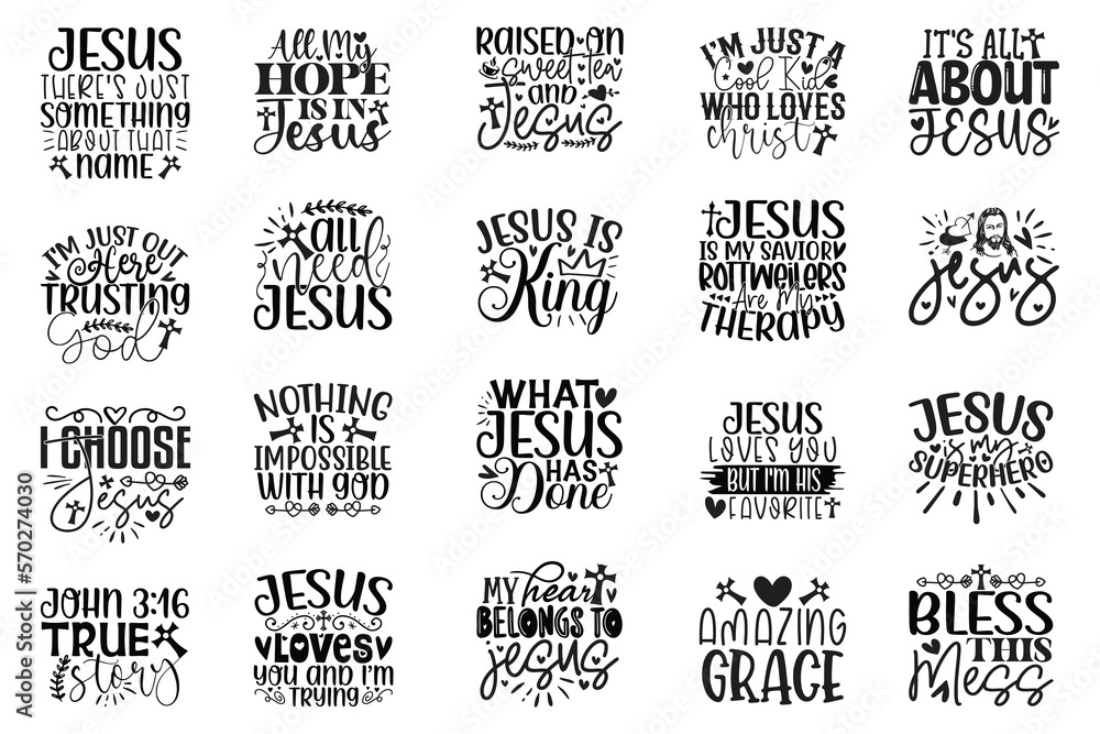 Boho Style Religious Biblical Christian Quotes T-shirt And SVG Design Bundle, Vector File. SVG Quotes T shirt Design Bundle, Vector EPS Editable Files, Can You Download This File