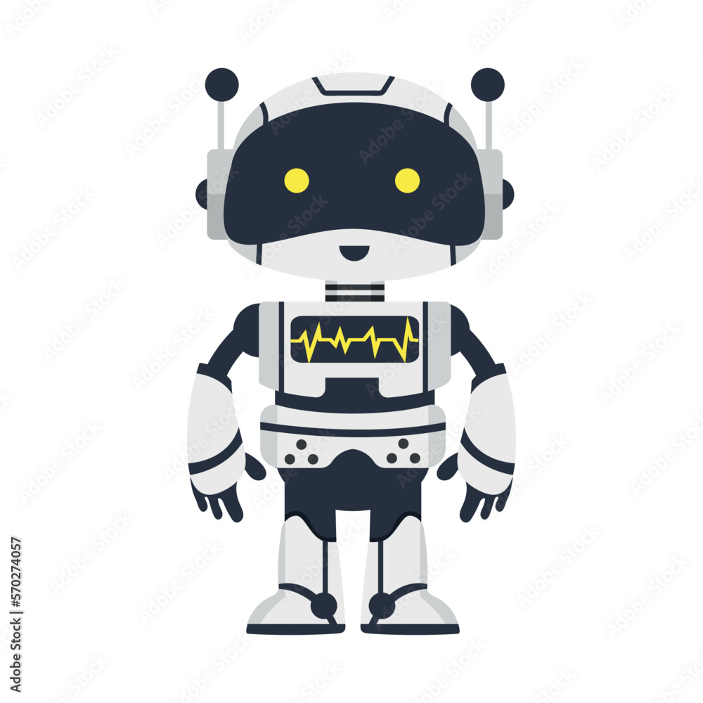 Cute Cartoon techology Ai robot flat Cute Cartoon techology Ai robot flat