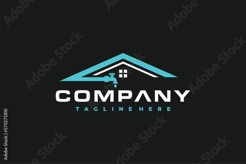 house roof water faucet logo
