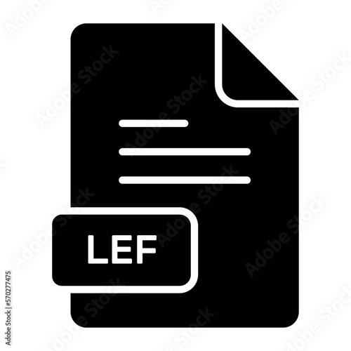 An amazing vector icon of LEF file, editable design
