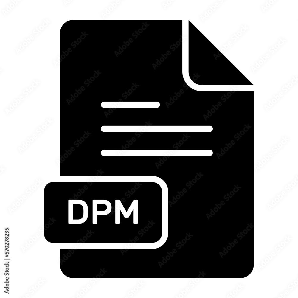 An amazing vector icon of DPM file, editable design An amazing vector icon of DPM file, editable design