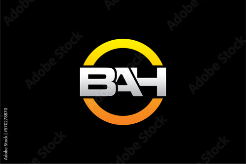 BAH creative letter logo design vector icon illustration photo