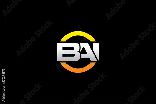 BAI creative letter logo design vector icon illustration