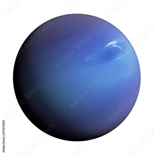 isolated realistic Neptune illustration