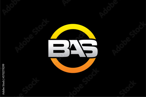 bas creative letter logo design vector icon illustration