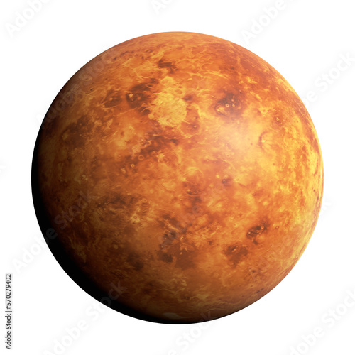 isolated realistic Venus surface illustration