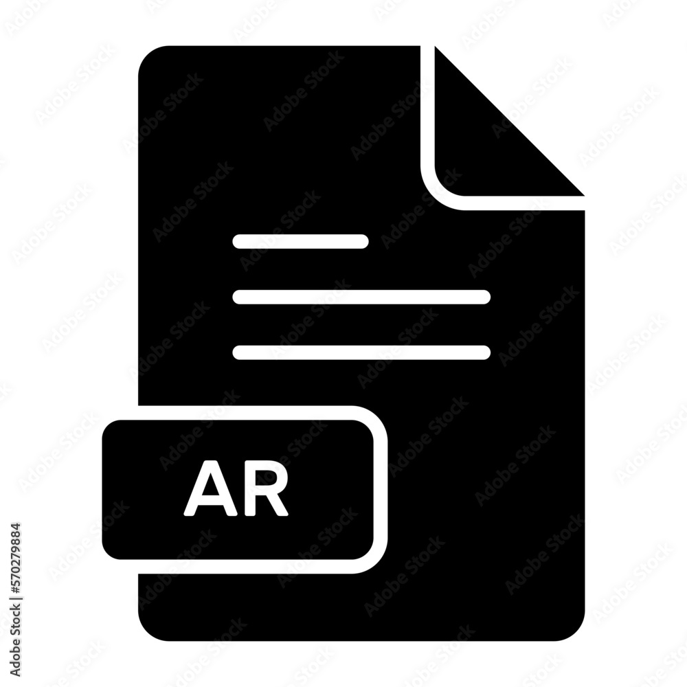 An amazing vector icon of AR file, editable design An amazing vector icon of AR file, editable design