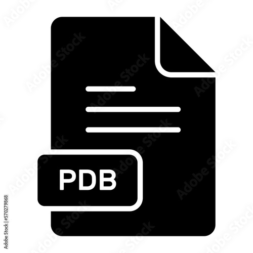 An amazing vector icon of PDB file, editable design