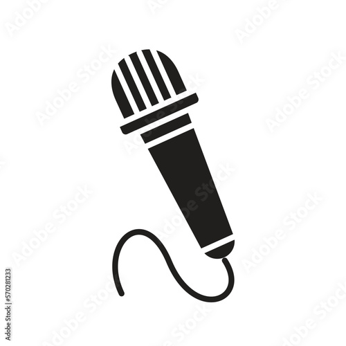 microphone ,icon ,vector ,illustration, design logo, template, flat, style trendy, collection
