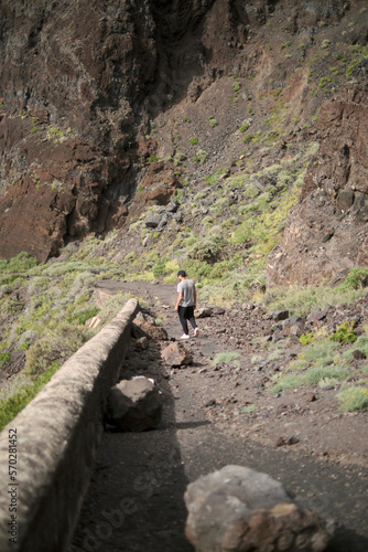 hiking in the mountains