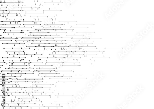 Black abstract technology connection lines on white background. Vector design